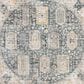 Surya Carlisle CSI2319 5"3" Round Dark Brown, Medium Gray, Off-White, Olive and Dark Blue Area Rug, , large