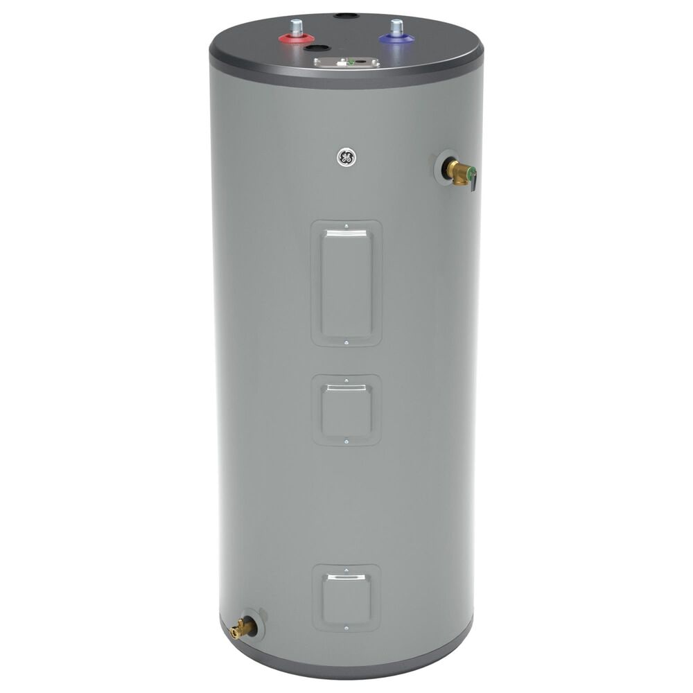 GE Appliances 40-Gallon Short Electric Water Heater in Gray, , large