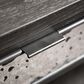 Furniture of America Piez End Table in Ash Gray and Stainless Steel, , large