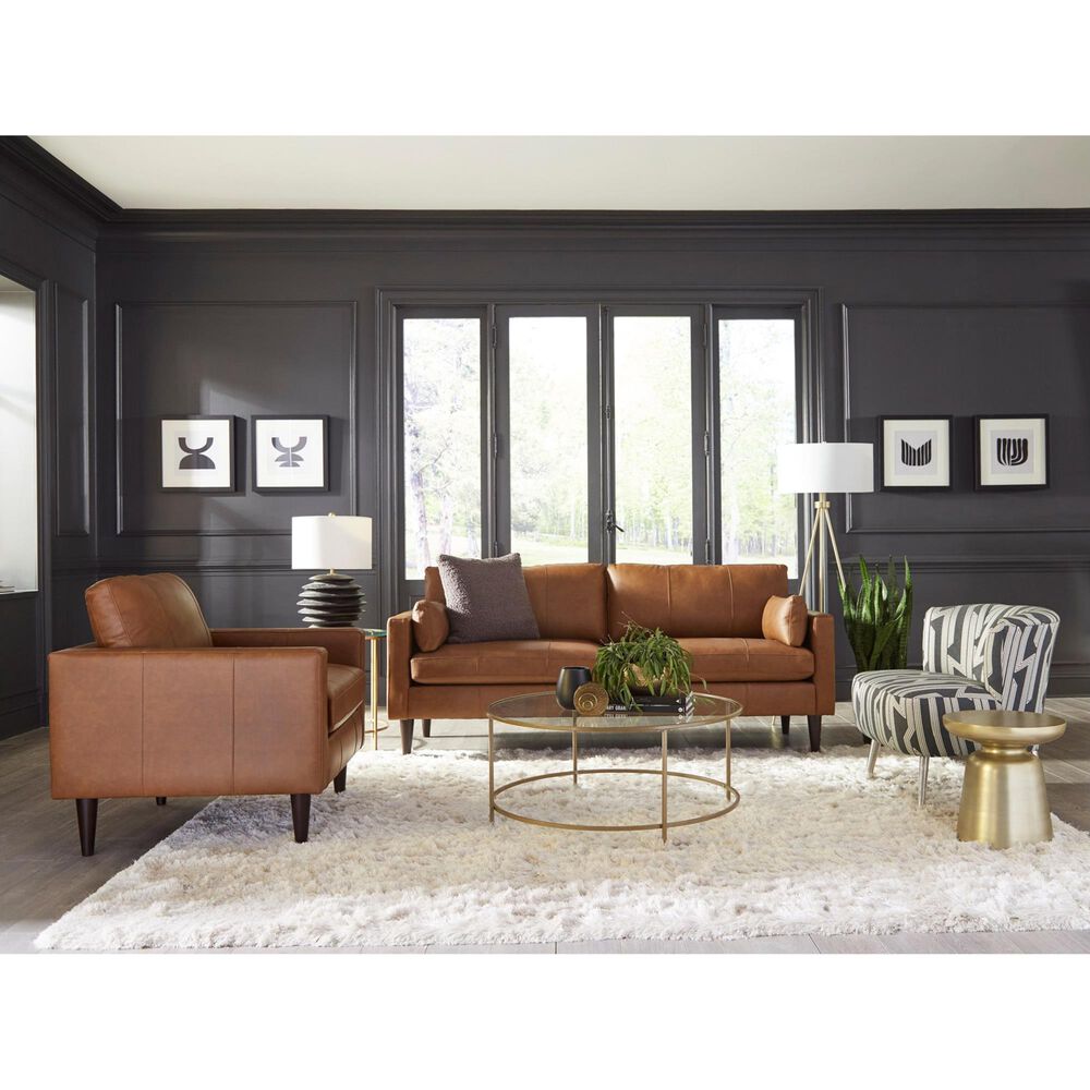 Best Home Furnishings Trafton Sofa in Brosmer Rust and Espresso Finish Nebraska Furniture Mart
