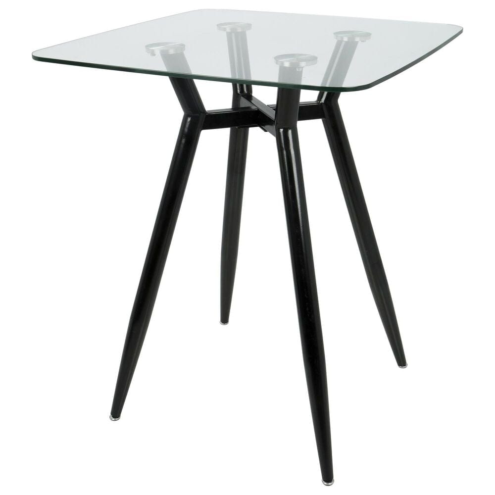 Lumisource Clara Counter Height Table in Black and Clear - Table Only, , large