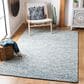 Safavieh Micro-Loop MLP178M 8" x 10" Light Blue and Ivory Area Rug, , large