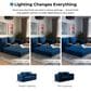 Furniture of America Ellis Stationary Modular Customizable Space-Saving Sofa in Blue, , large