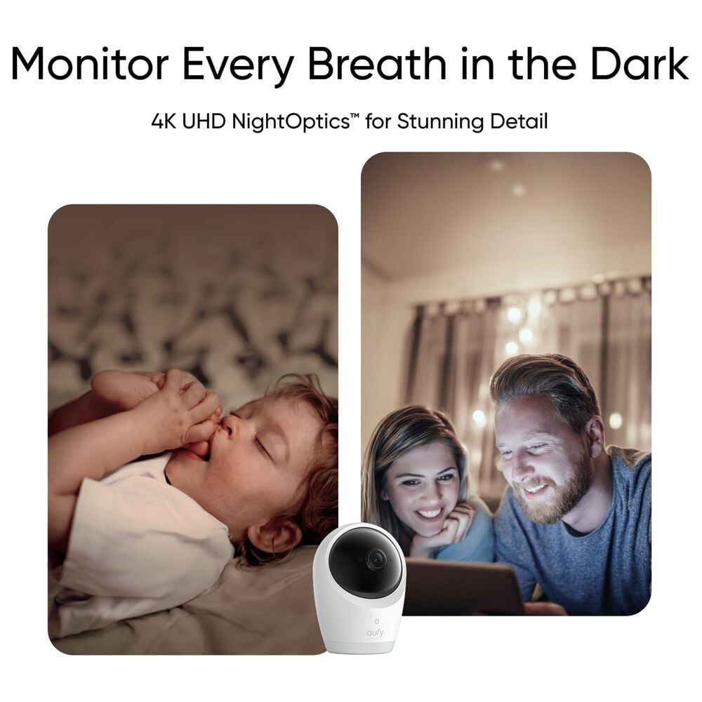 eufy E21 Baby Monitor with 4K Camera and Charging Base in White, , large