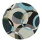 Surya Forum FM-7157 8" Round Green, Ivory and Black Area Rug, , large