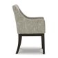 Millenium Burkhaus Arm Chair with Beige and Brown Cushion in Dark Brown, , large