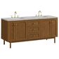 James Martin Laurent 72" Double Bathroom Vanity in Honey Oak with 3 cm Victorian Silver Silestone Top and Rectangular Sinks, , large