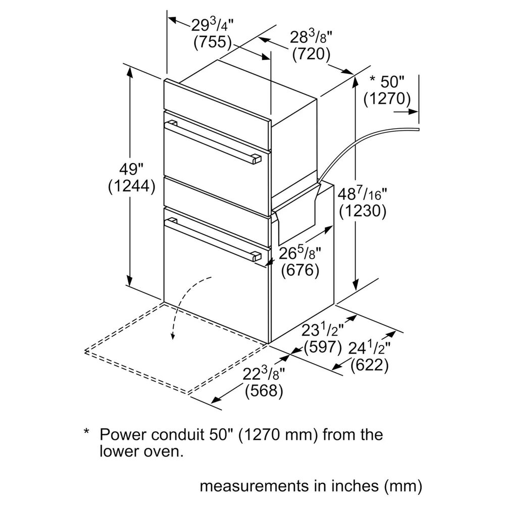 Bosch 30" Combination Double Electric Wall Oven in Stainless Steel