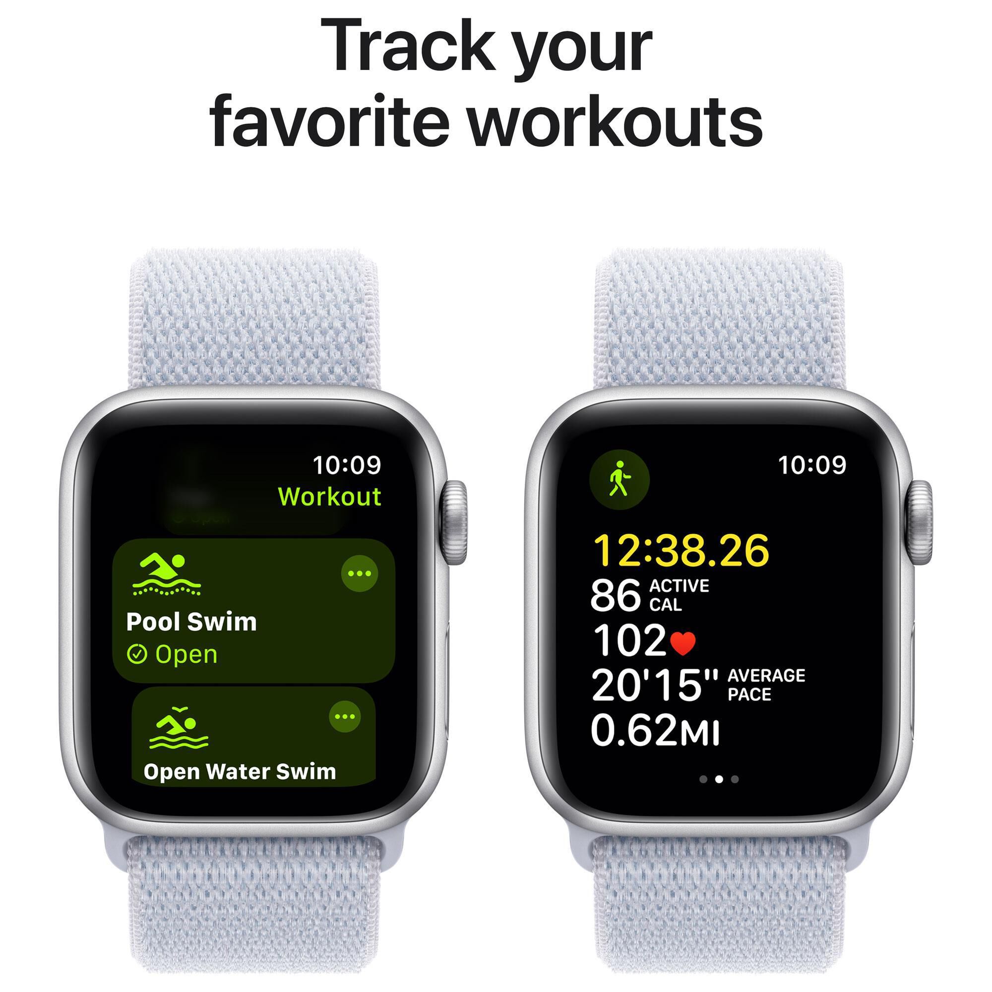 Apple watch silver aluminium case with seashell sport loop store