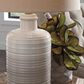 Signature Design by Ashley Marnina Ceramic Table Lamp in Taupe (Set of 2), , large