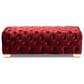 Baxton Studio Avara Bench Ottoman in Burgundy, , large