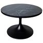 Leisuremod Verve 27" Coffee Table with MDF Top in Black and Black Marble, , large