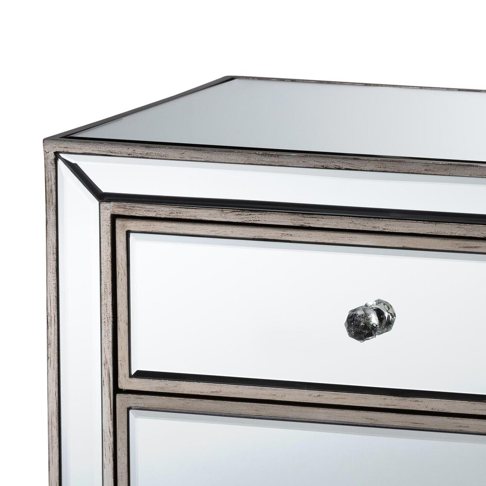 Baxton Studio Fadri 2 Drawer Nightstand in Mirrored, , large