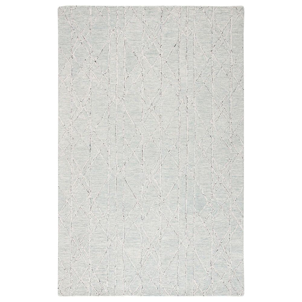 Safavieh Micro-Loop 5" x 8" Ivory and Light Blue Area Rug, , large