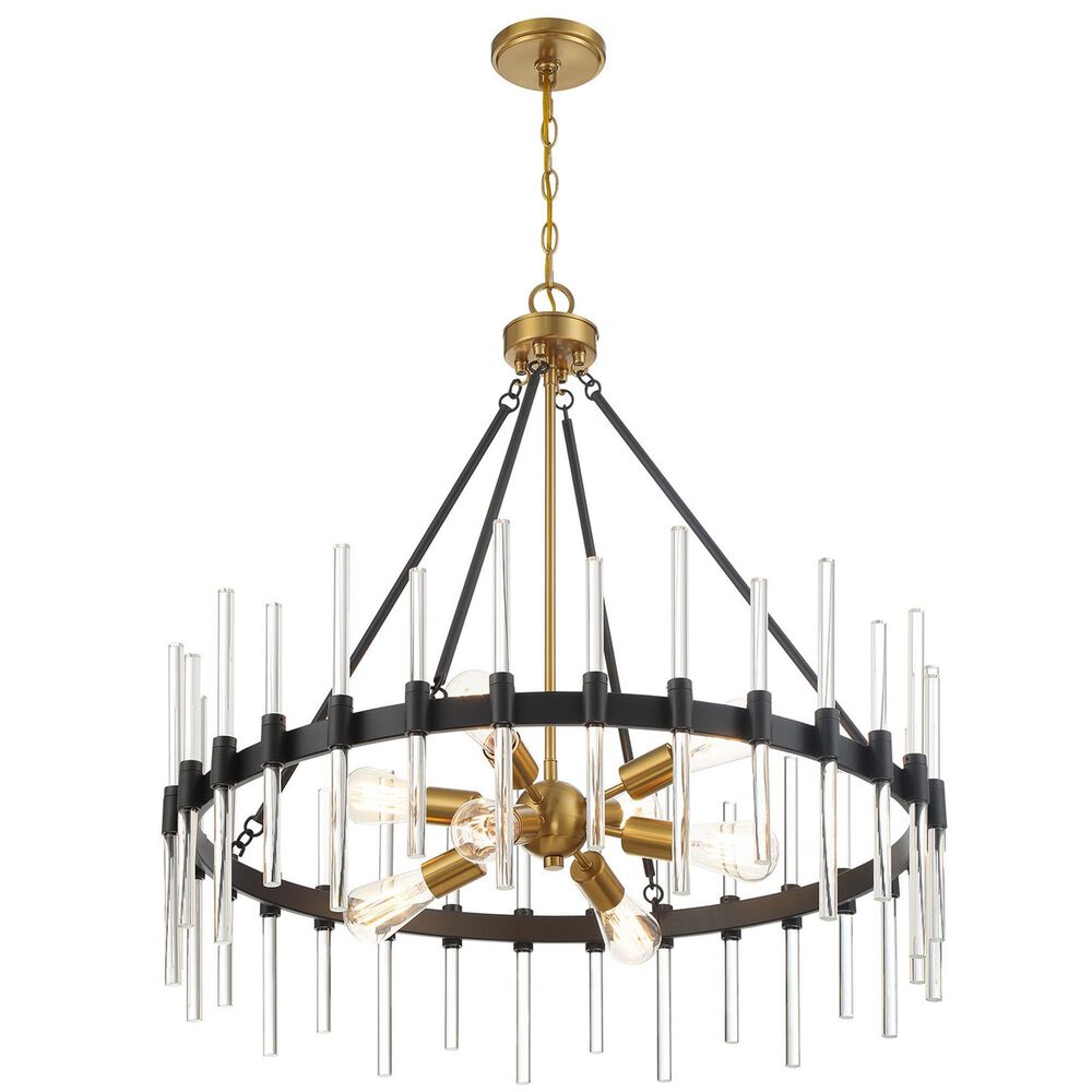 Savoy House Santiago 8 Light Pendant in Matte Black, , large