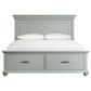 Mayberry Hill Slater Queen Storage Bed with Two Nightstands in Gray, , large