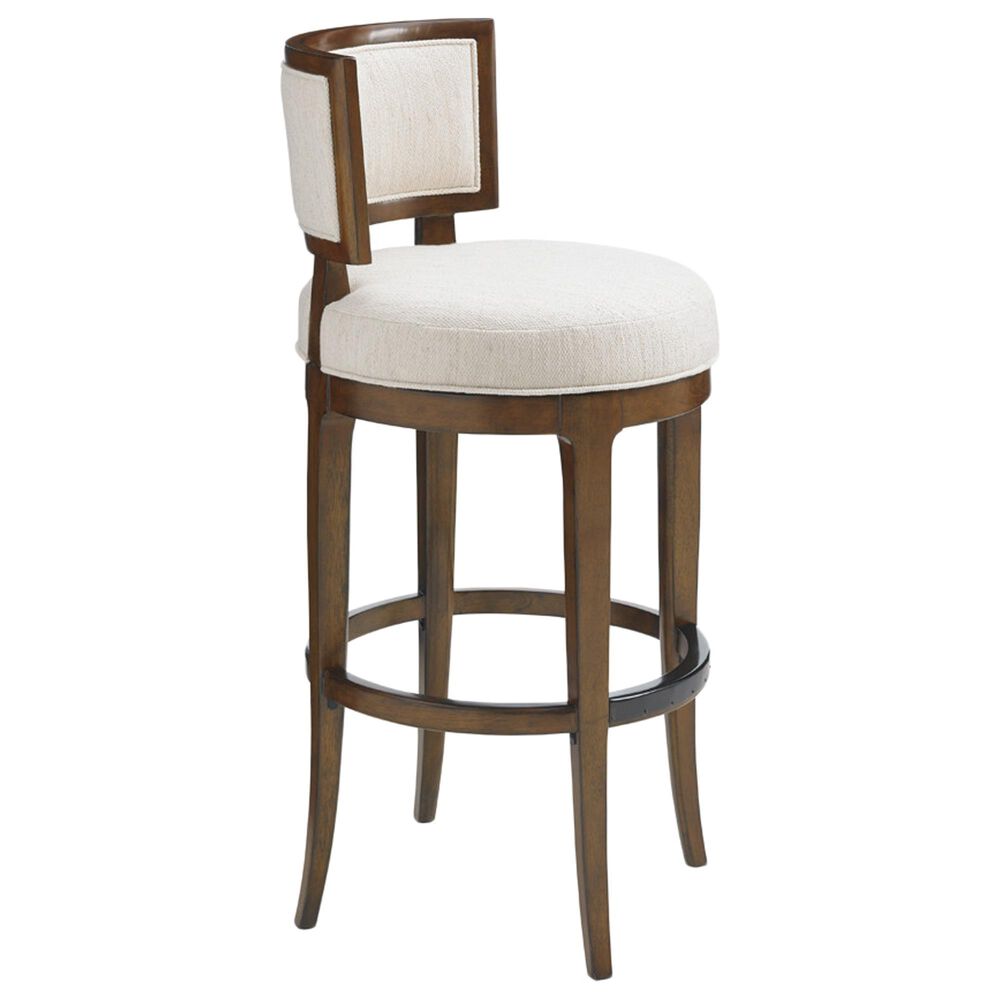 Lexington Furniture Island Fusion Macau Swivel Bar Stool in Ivory, , large