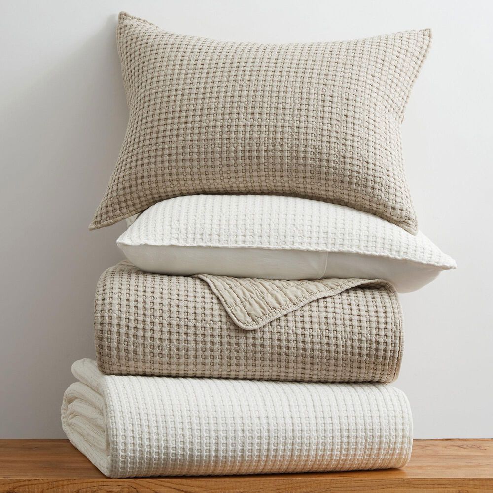 Levtex Mills Waffle 3-Piece King/California King Quilt Set in Wheat, , large