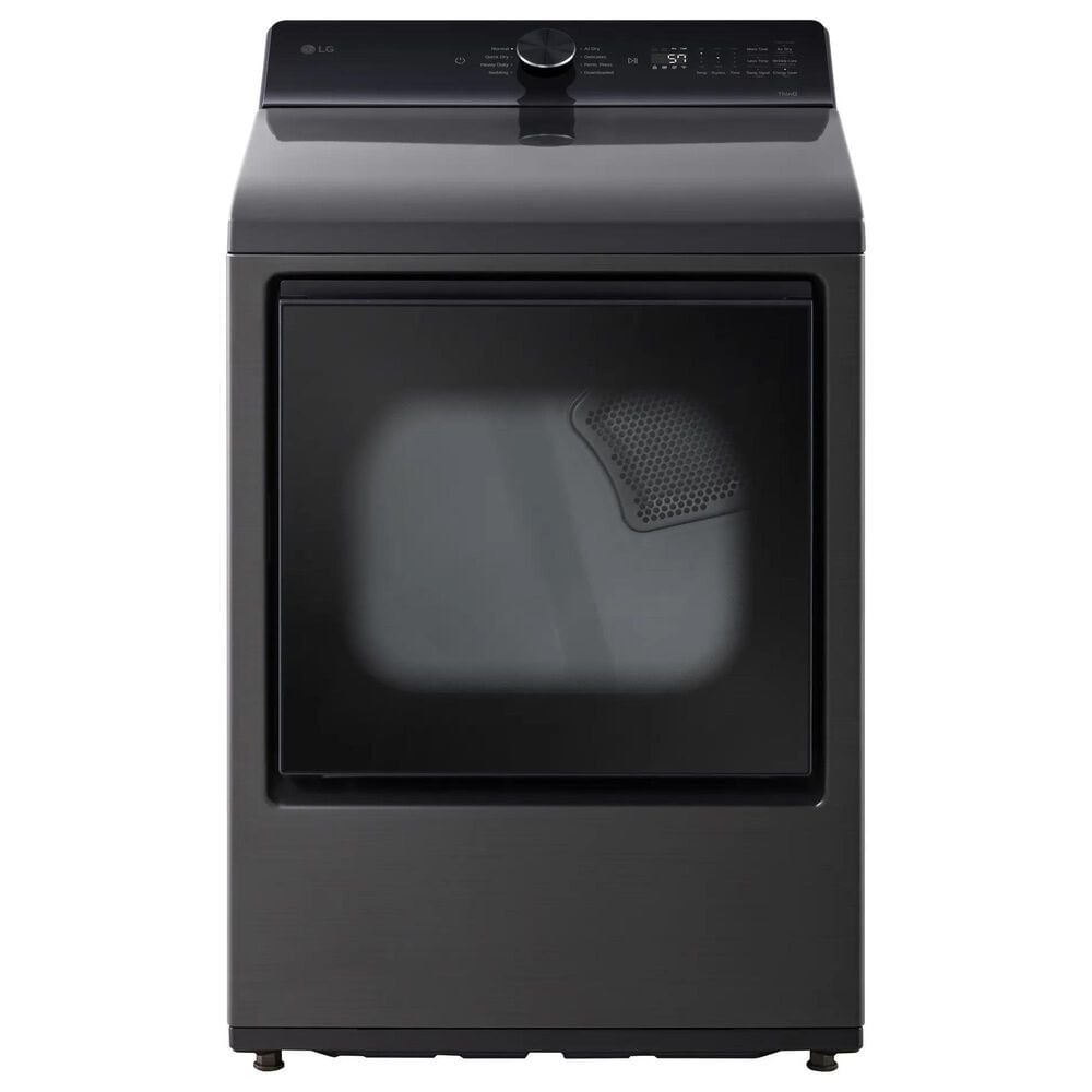 LG 7.3 Cu. Ft. Ultra Large Capacity Smart Gas Dryer in Platinum Black, , large