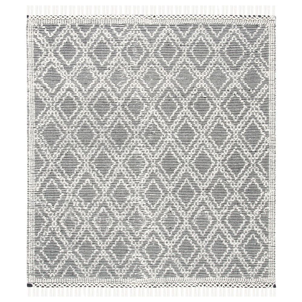 Safavieh Natura 6" Square Ivory and Black Area Rug, , large