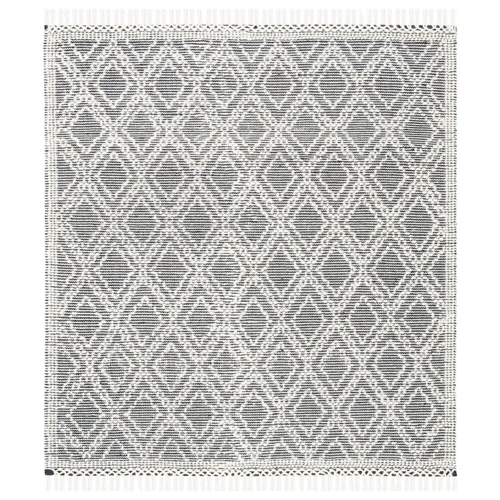 Safavieh Natura 6" Square Ivory and Black Area Rug, , large