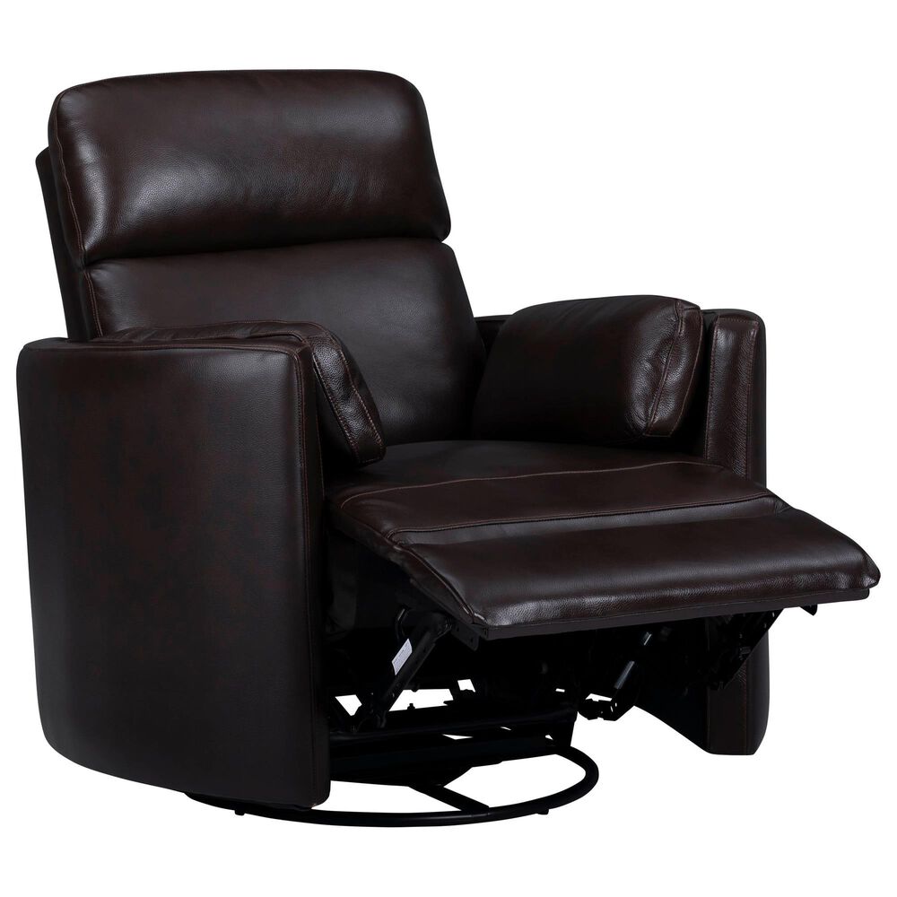 Simeon Collection Radius Manual Swivel Glider Recliner in Hickory Brown, , large