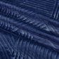 Duke Imports Virah Bella Micromink 3-Piece King Quilt Set in Striped Navy Weave, , large