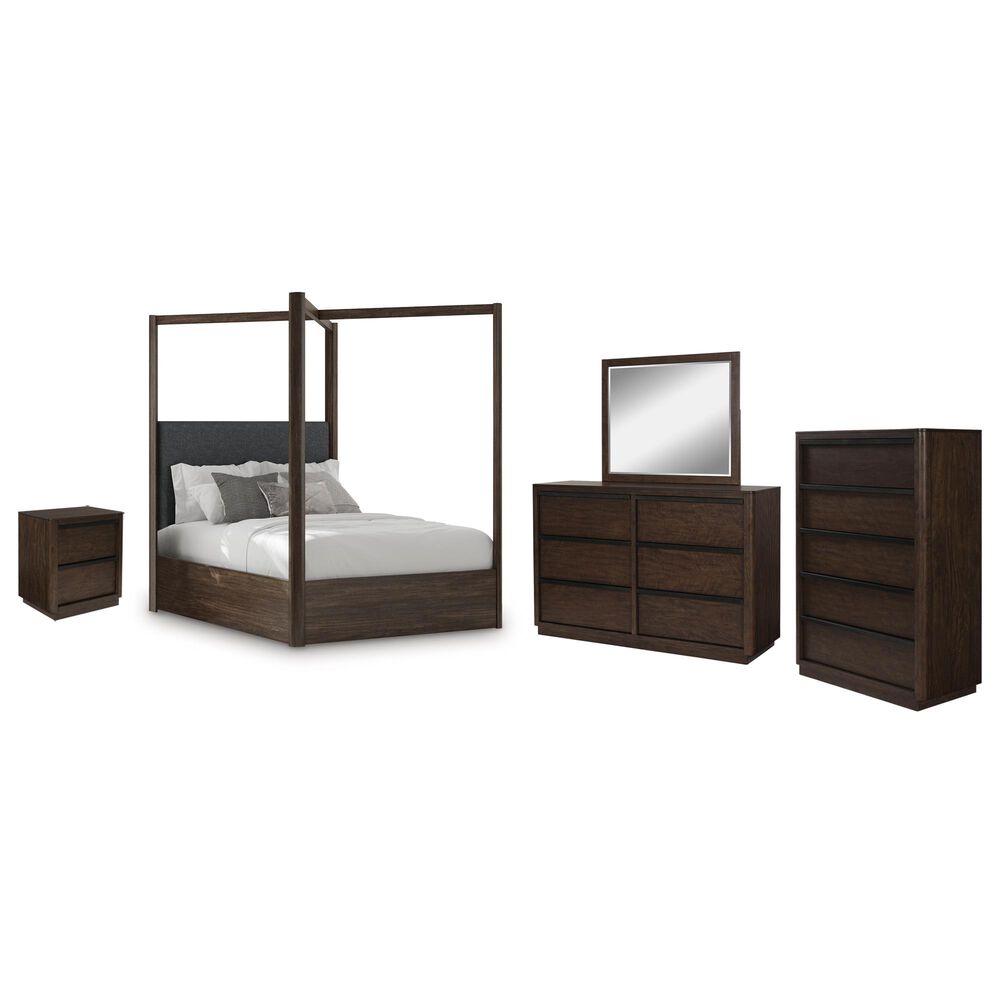 Millenium Dilenno 5-Piece Queen Canopy Bedroom Set in Dark Brown, , large