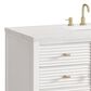 James Martin Vanities Myrrin 48" Vanity in Bright White with 3cm Arctic Fall Solid Surface Top, , large