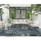 Nourison Garden Oasis GOA02 Navy 9" x 12" Indoor/Outdoor Area Rug, , large