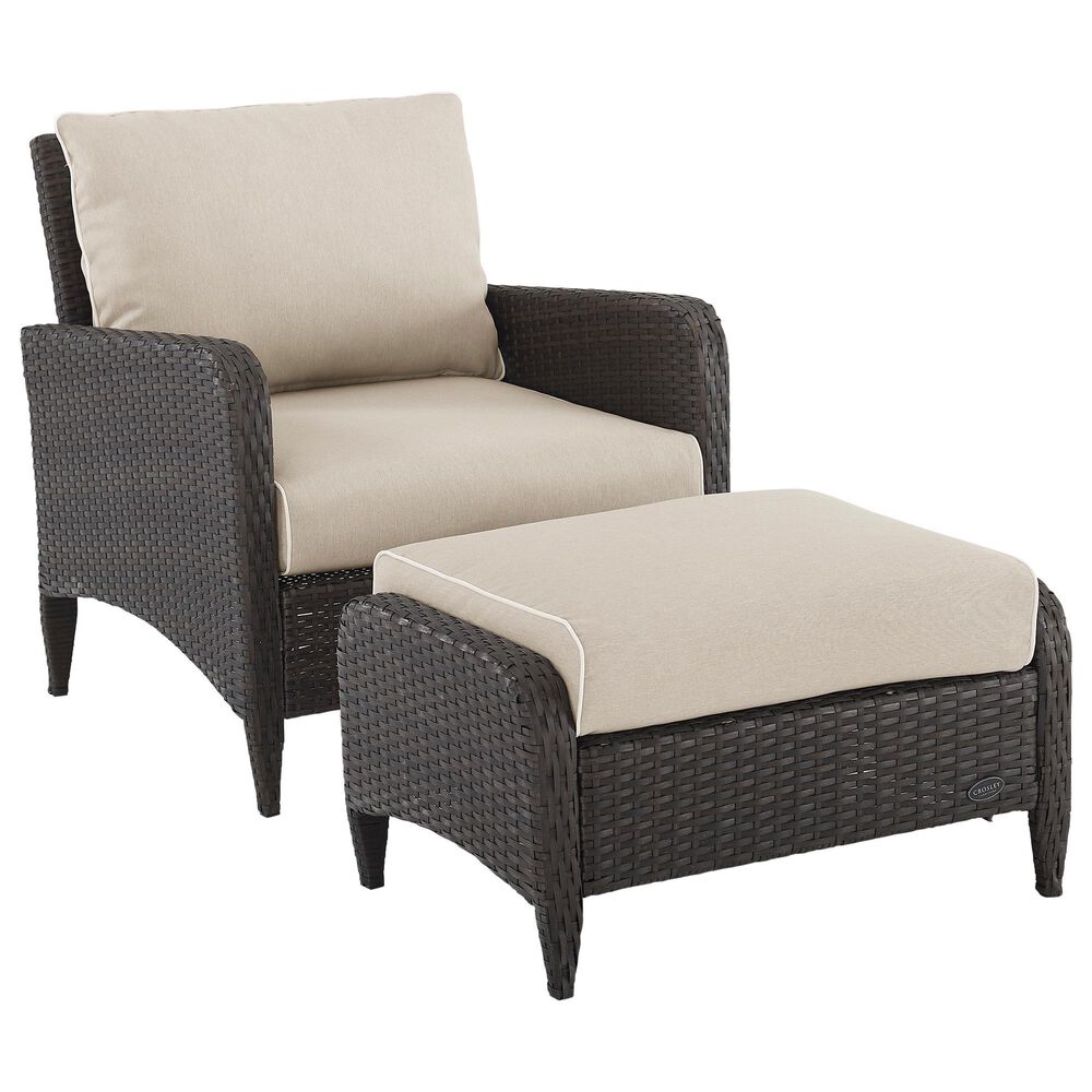 Crosley Furniture Kiawah 2-Piece Outdoor Chair Set in Sand, , large
