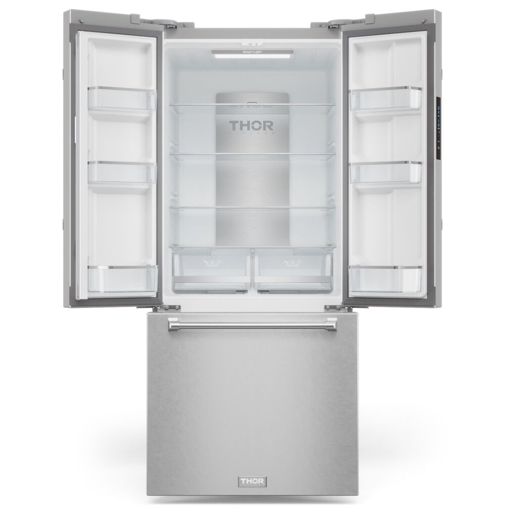 Thor Kitchen Gordon Ramsay 17.5 Cu. Ft. 3-Door French Door Refrigerator in Stainless Steel, , large
