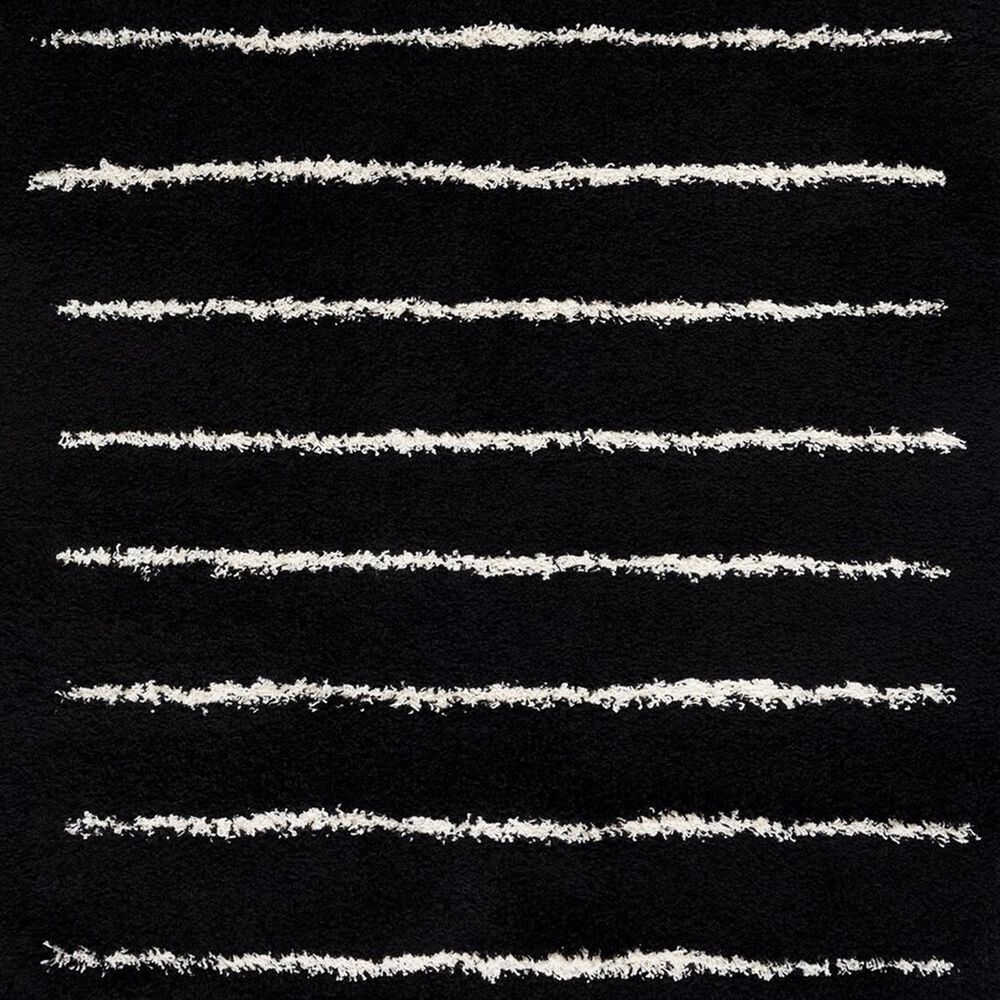 Safavieh Venus Shag VNS604Z 6&#39;7&quot; Square Black and Ivory Area Rug, , large