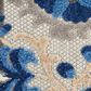 Nourison Aloha ALH17 Natural and Blue 9" x 12" Indoor/Outdoor Area Rug, , large