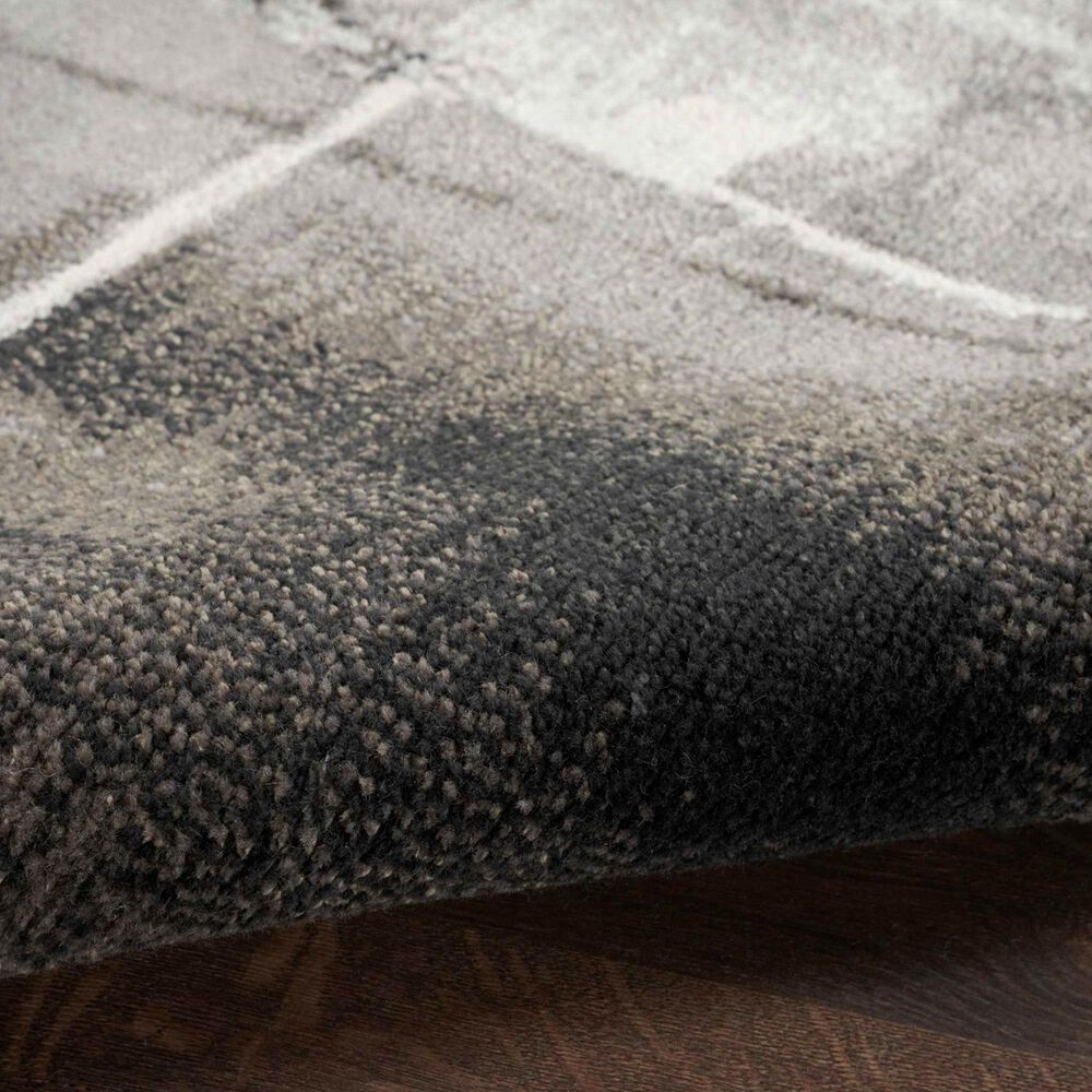 Nourison Twilight 2&#39; x 3&#39; Grey, Ivory and Black Area Rug, , large