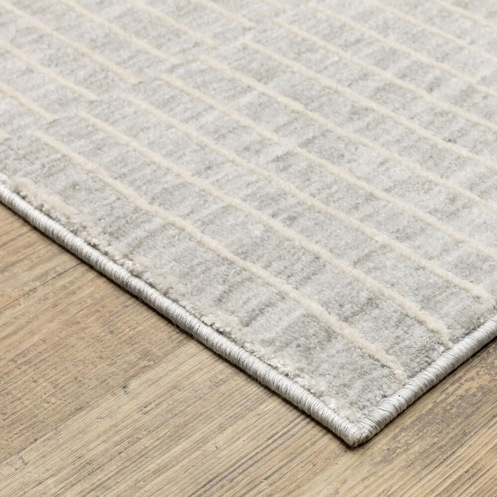 Oriental Weavers Oliver OLV08 Grey and Beige 7'10" x 10'10" Area Rug, , large