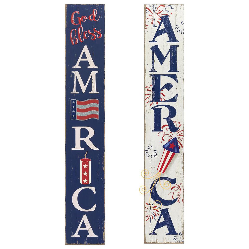 The Gerson Company 47" Patriotic Wall Decor (Set of 2), , large