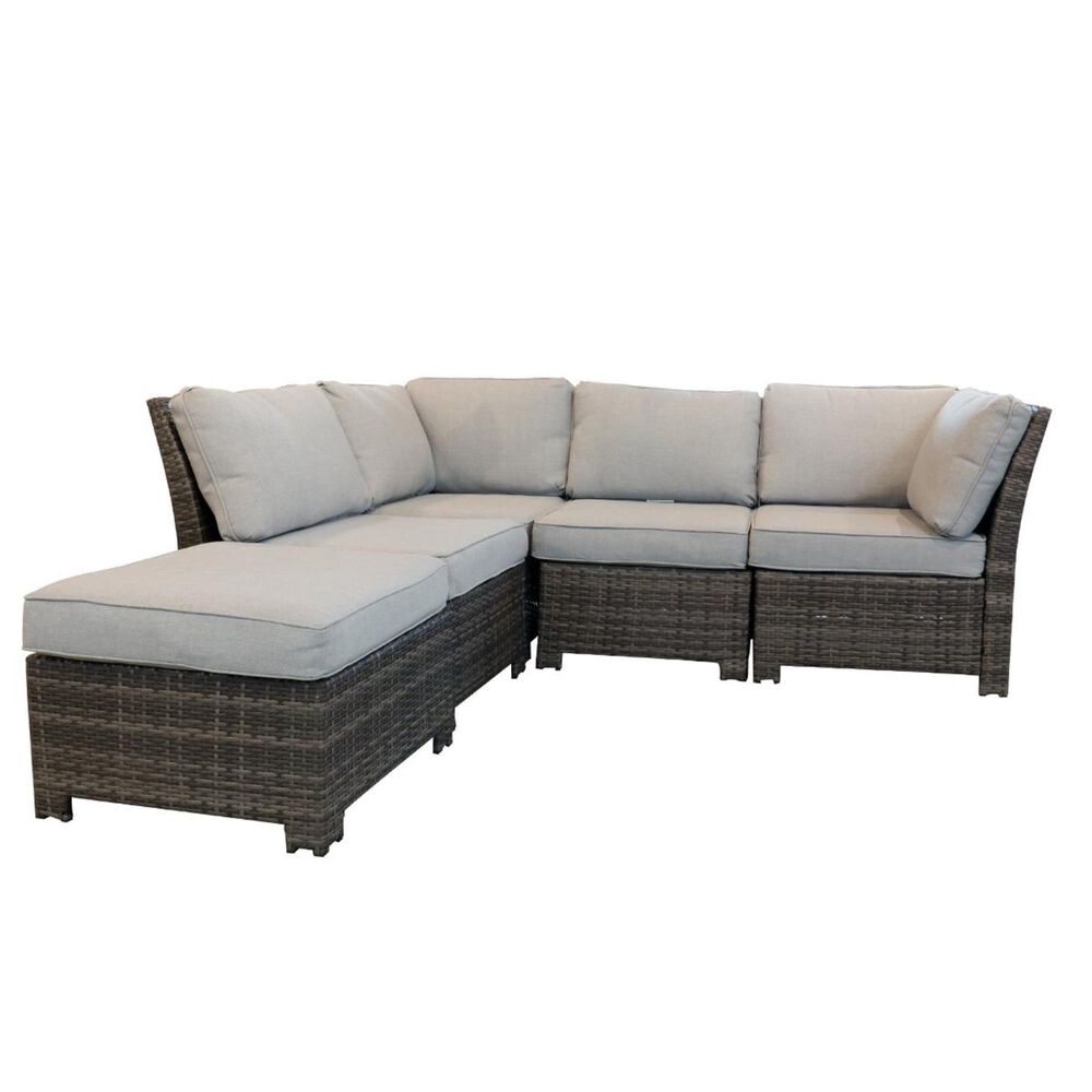 Global Note Collections South Isle 6-Piece Sectional in Gray and Natural, , large