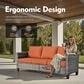 HOMLUX 6-Piece Outdoor Sofa Set in Orange, , large