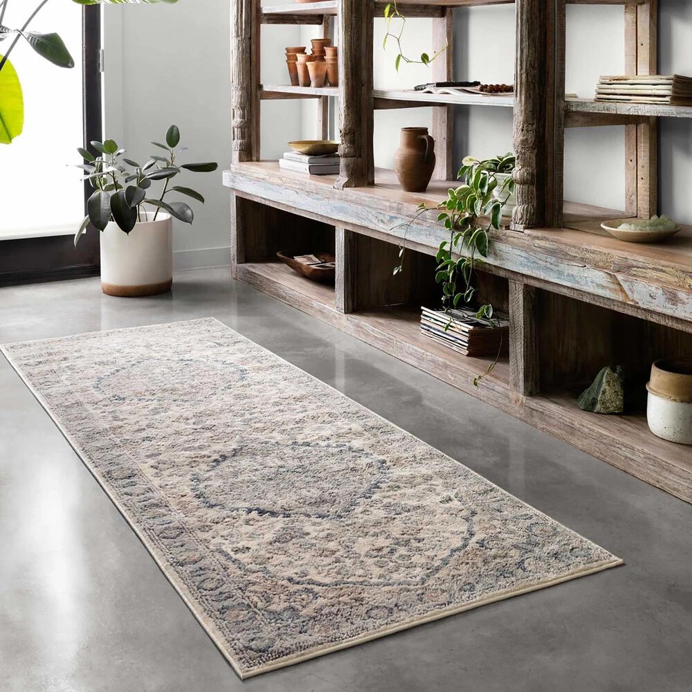 Loloi II Teagan TEA-01 2&#39;8&quot; x 10&#39;6&quot; Natural and Light Grey Runner, , large
