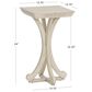 Linden Boulevard Dylan Sculptural Pedestal End Table in White, , large