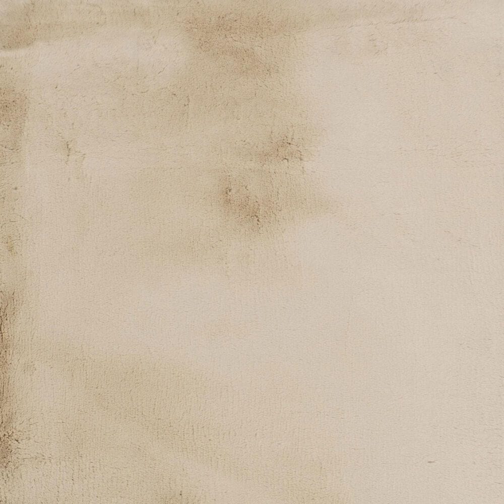 Linon Maven Faux Rabbit 5&#39; x 7&#39; Sand Area Rug, , large