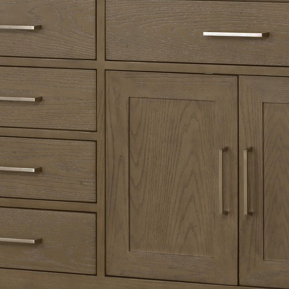 Lexora Home Abbey 80&quot; Double Bathroom Vanity in Grey Oak with 2 cm White Cultured Marble Top and Rectangular Sinks, , large