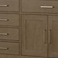 Lexora Home Abbey 80" Double Bathroom Vanity in Grey Oak with 2 cm White Cultured Marble Top and Rectangular Sinks, , large