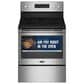 MAYTAG 2-Piece Kitchen Package with 5.3 Cu. Ft. Freestanding Electric Range and 1.1 Cu. Ft. Over-the-Range Microwave in Fingerprint Resistant Stainless Steel, , large
