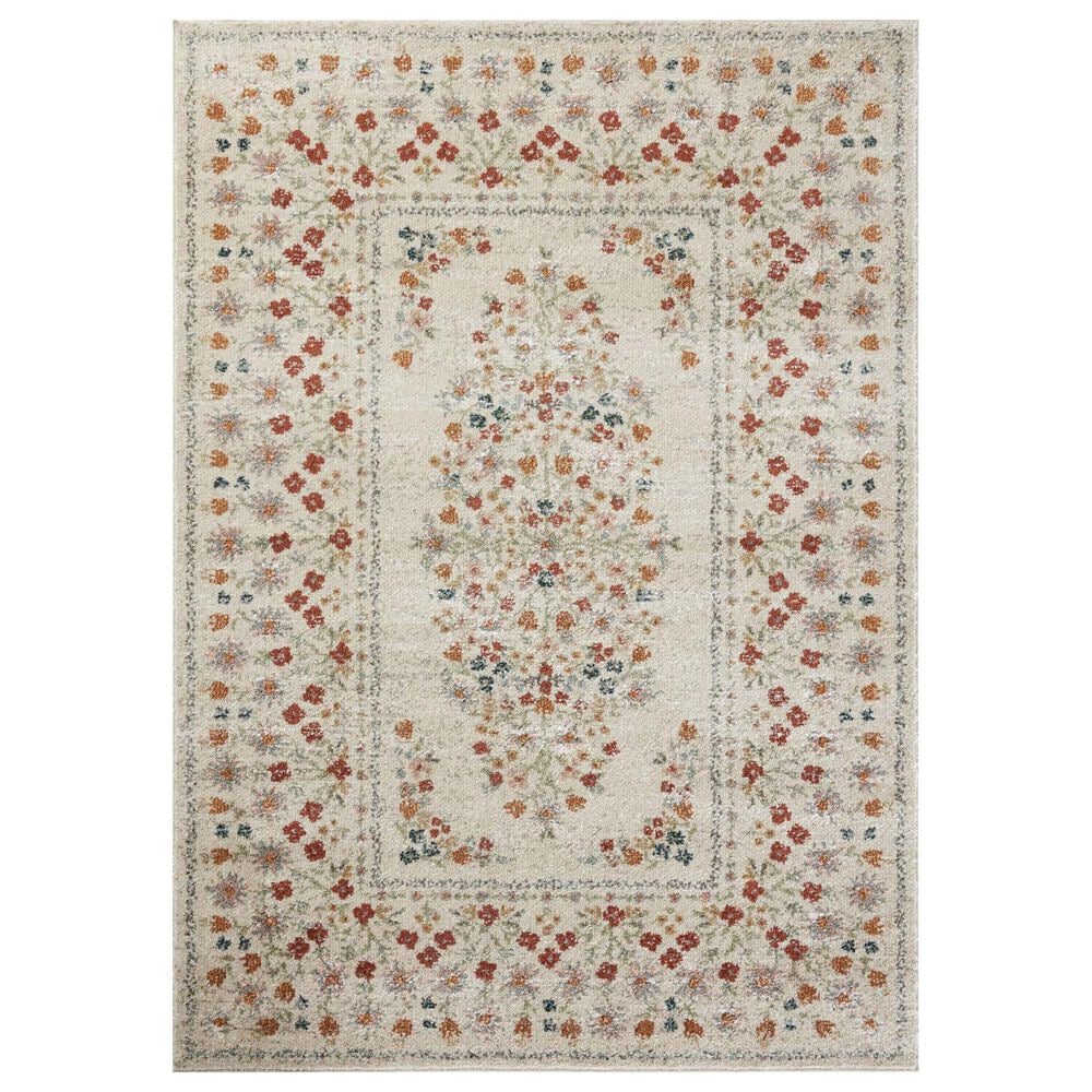 Rifle Paper Co Laurel Eleanor 5"3" x 7"8" Linen Area Rug, , large