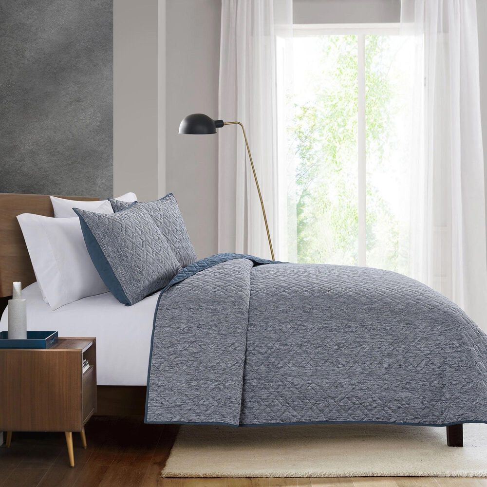 BCP Home Harper Navy 3PC King Comforter Set, , large
