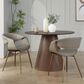 LumiSource Curvo Contemporary Upholstered Chair in Antique Copper Metal and Light Grey Faux Leather by LumiSource - Set of 2, , large