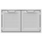 Hestan 36" Double Sealed Pantry Storage Doors in Stainless Steel, , large