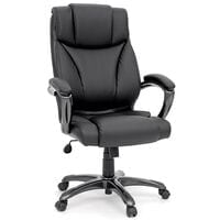 Sauder Gruga Deluxe Bonded Leather Executive Chair in Black